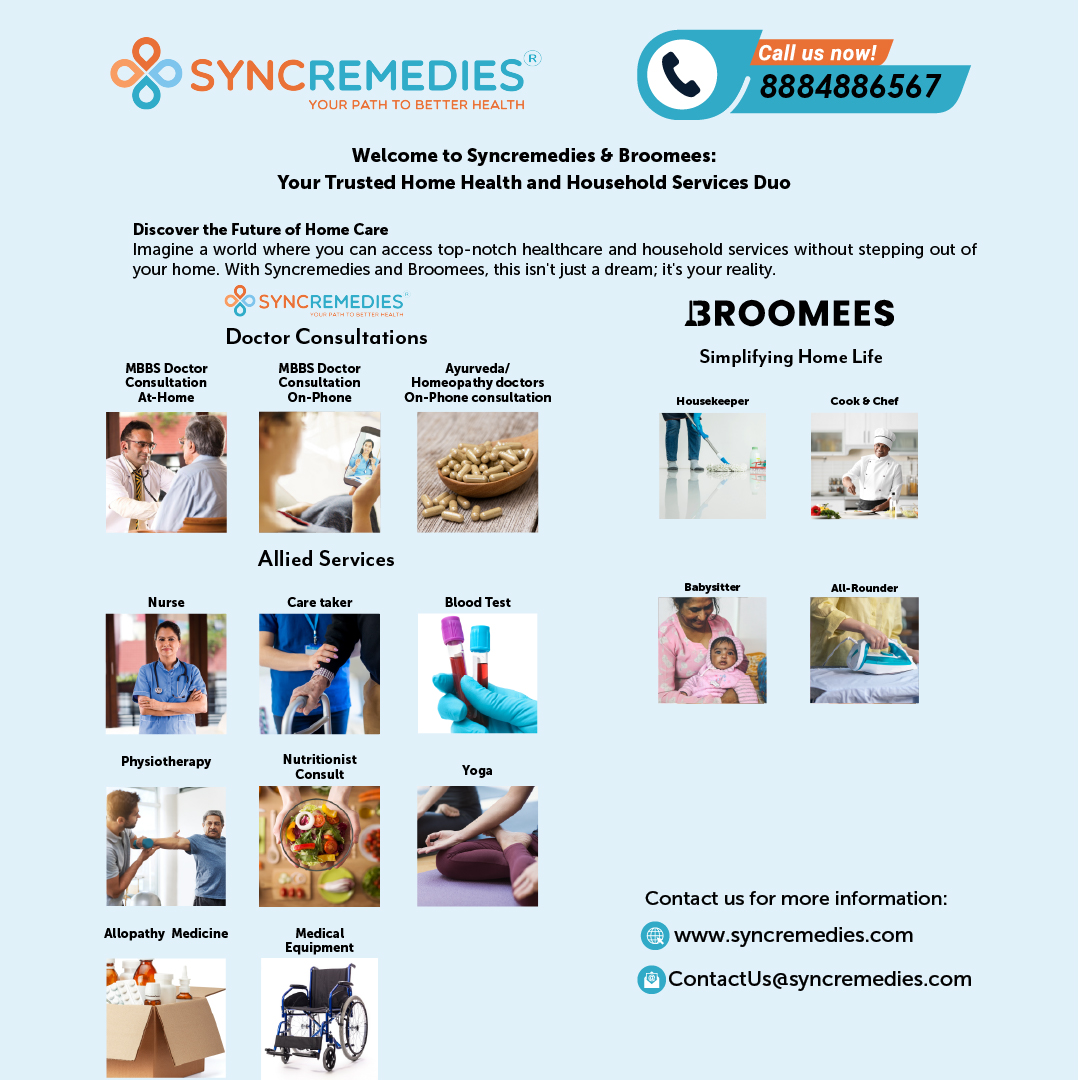Syncremedies X Broomees Trusted Home Health and Household Services